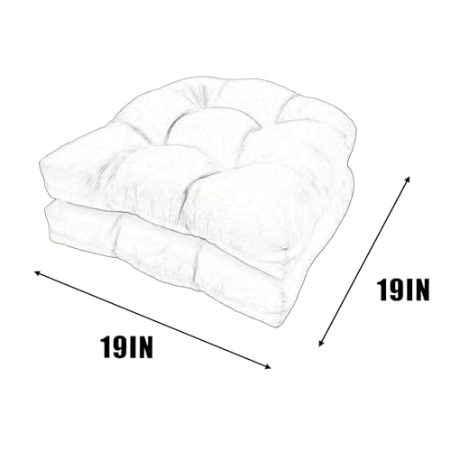Outdoor-Stuhlkissen, 48,3x48,3 cm, U-förmig, wasserdicht, 2 Stück.