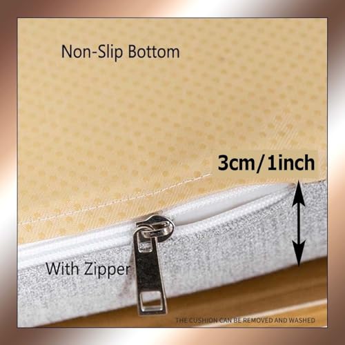 Wasserdichtes Outdoor-Bankkissen 170x30x5 cm, Schaumstoff für 2-/3-Sitzer, Braun"