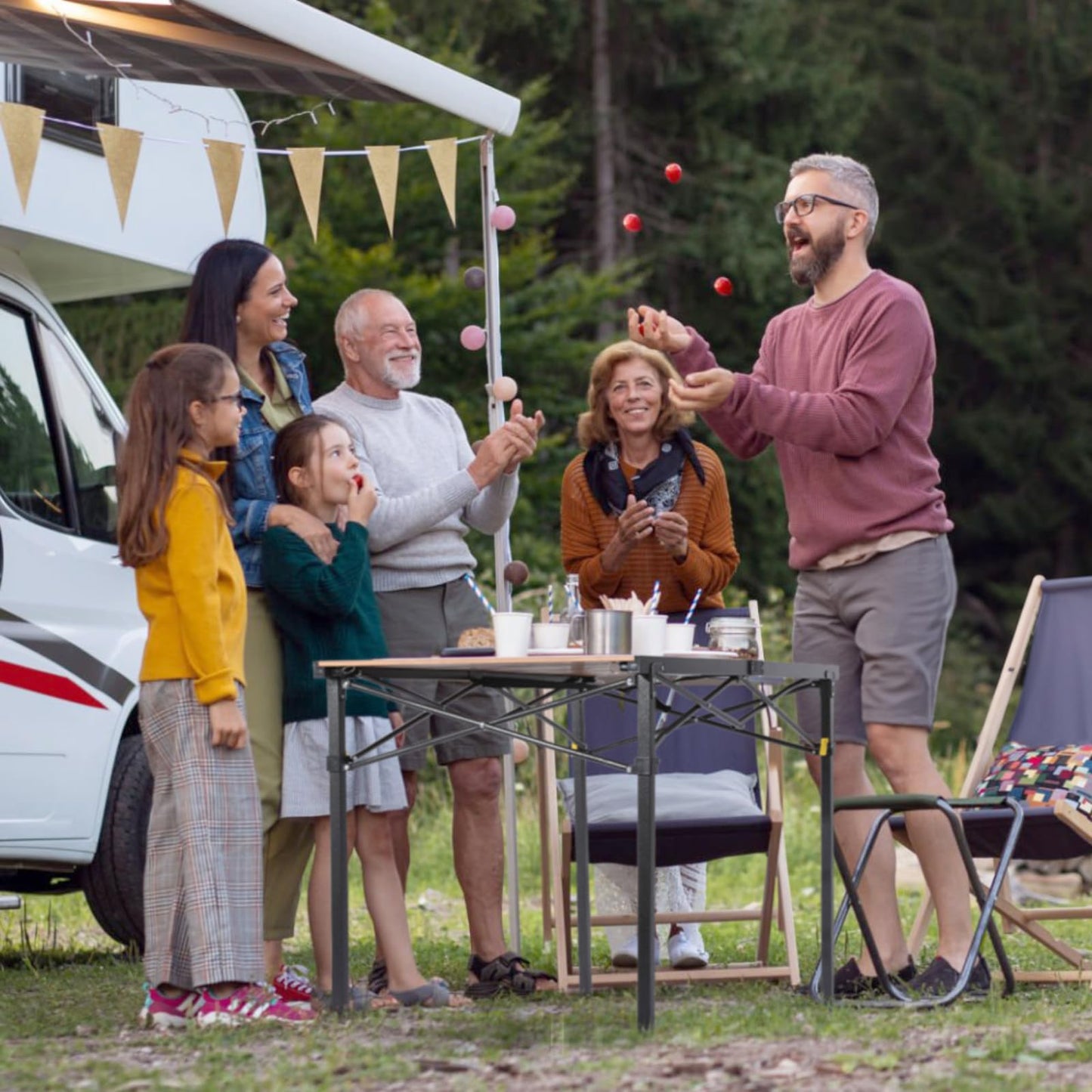 Nature Klappbar Camping Tisch 100KG für 6 Personen – 118x70CM