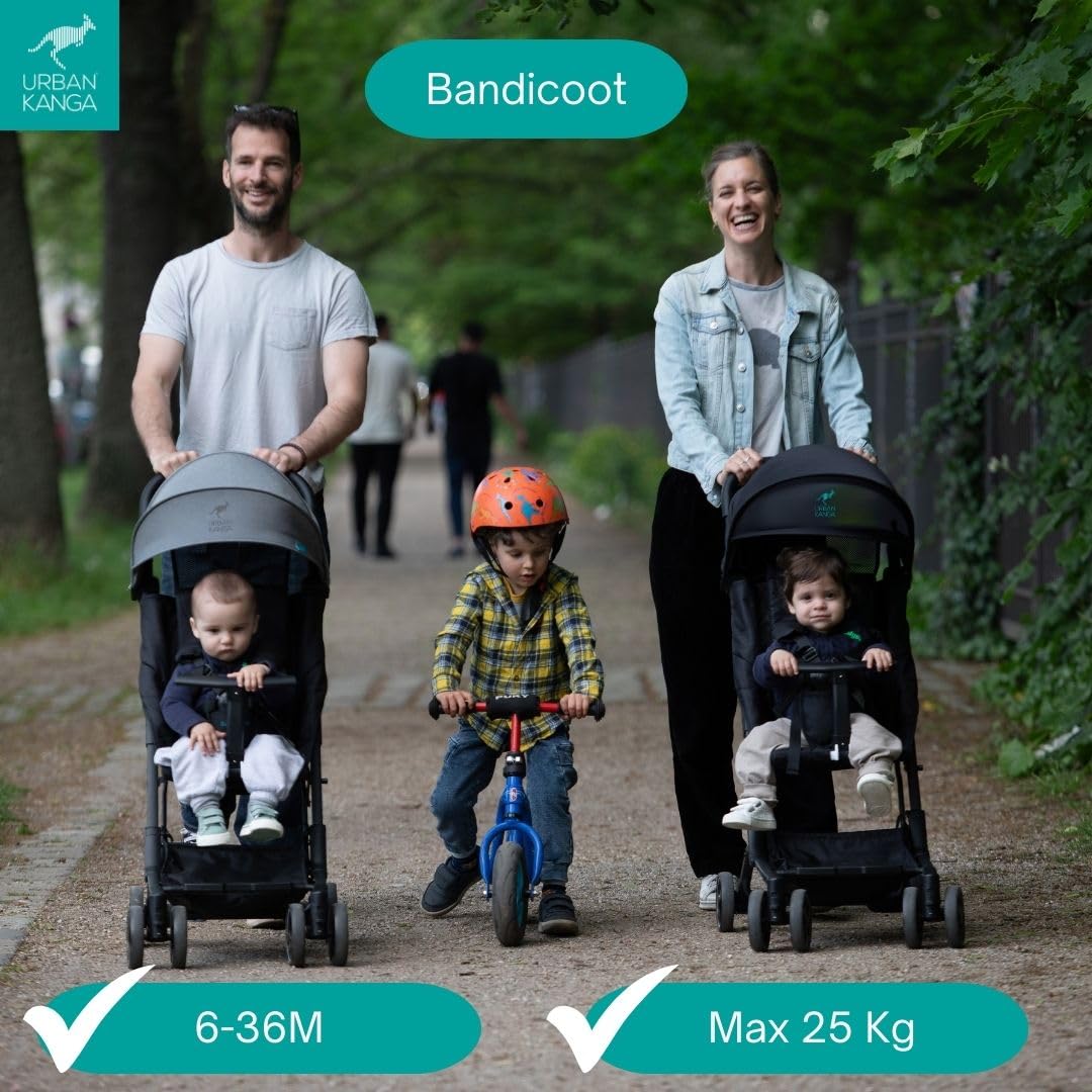 Urban Kanga Bandicoot Reisebuggy Flugzeug Handgepäck bis 25kg Kinderwagen (Hellgrau)