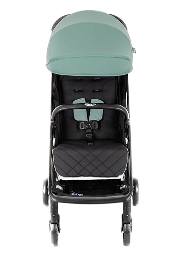 Graco Myavo™ Reisebuggy, ab Geburt bis ca. 4 Jahre (bis 22 kg), leicht, schnell zusammenklappbar, zusammengeklappt freistehend, großer Staukorb, inkl. Regenverdeck, Mint