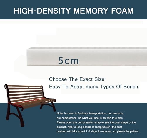 Outdoor-Bankkissen, 140x40 cm, rutschfest, waschbar, Burgunderrot, 45D-Schaumstoff.