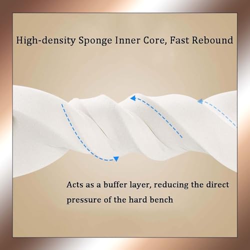 Wasserdichtes Outdoor-Bankkissen 170x30x5 cm, Schaumstoff für 2-/3-Sitzer, Braun"