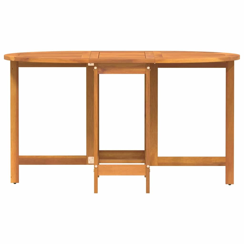 vidaXL ovaler Terrassentisch, Akazienholz, faltbar, für 4 Personen.