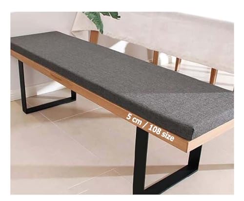 Wasserdichtes Outdoor-Bankkissen 170x30x5 cm, Schaumstoff für 2-/3-Sitzer, Braun"