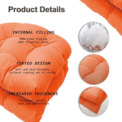 Outdoor-Stuhlkissen, 48,3x48,3 cm, U-förmig, wasserdicht, 2 Stück.