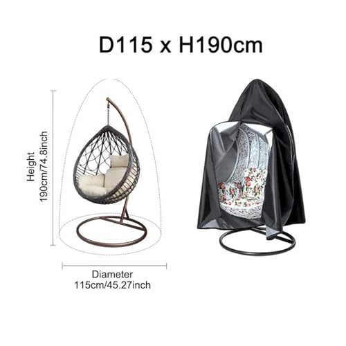 Wasserdichtes Gartenmöbel-Abdeckungs-Set, Anti-UV, winddicht, mit Reißverschluss.