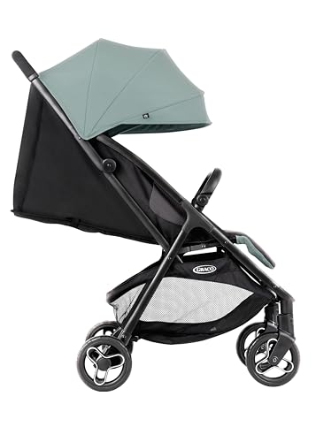 Graco Myavo™ Reisebuggy, ab Geburt bis ca. 4 Jahre (bis 22 kg), leicht, schnell zusammenklappbar, zusammengeklappt freistehend, großer Staukorb, inkl. Regenverdeck, Mint