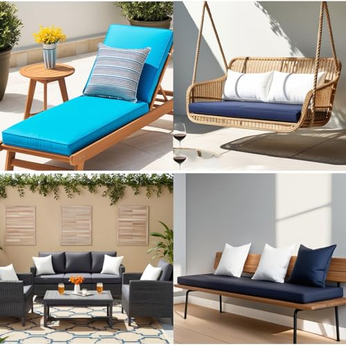 Wasserdichtes Outdoor-Bankkissen, 2-/3-Sitzer, Braun, 170x30x5 cm.