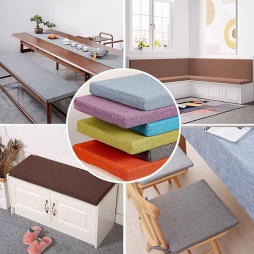 Waschbares, rutschfestes Outdoor-Bankkissen-Set, 150x40x5 cm, Hellbraun.