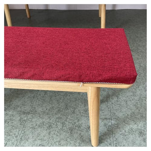 Outdoor-Bankkissen, 140x40 cm, rutschfest, waschbar, Burgunderrot, 45D-Schaumstoff.