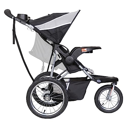 Baby Trend Expedition Jogging-Kinderwagen Phantom – Leichter All-Terrain-Jogger mit feststellbarem Schwenkrad, kompatibel mit Babyschalen, 5-Punkt-Gurt, zusätzlicher Stauraum, verstellbares Verdeck
