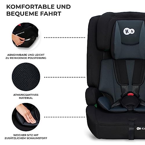 Kinderkraft SAFETY FIX 2 I-SIZE Kindersitz mit ISOFIX - 76-150cm, Schwarz