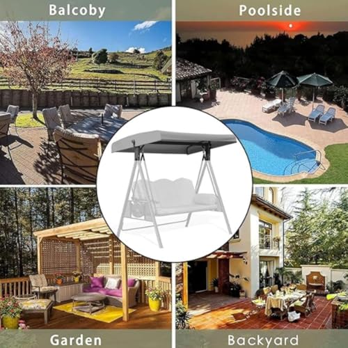 Ersatzabdeckung für 3-Sitzer-Terrassenschaukeln, 190,5x119,4 cm, wasserdicht.