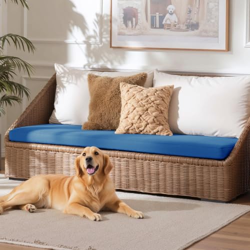 Wasserdichtes Outdoor-Bankkissen, 2-/3-Sitzer, Braun, 170x30x5 cm.