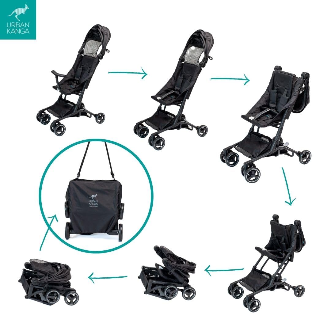 Urban Kanga Bandicoot Reisebuggy Flugzeug Handgepäck bis 25kg Kinderwagen (Hellgrau)