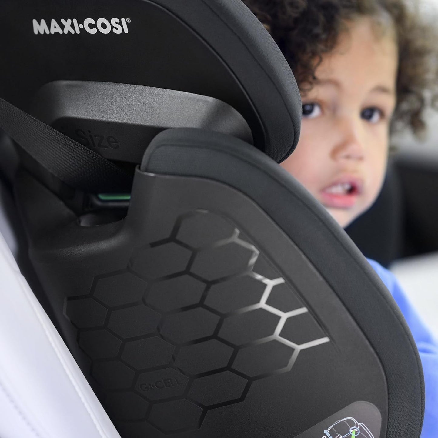 Maxi-Cosi RodiFix M i-Size, Kindersitz mit hohem Rücken, 3,5–12 Jahre, 100–150 cm, ISOFIX-Kindersitz, G-CELL Seitenaufprallschutz, verstellbare Höhe, schnelles und einfaches Anschnallen, Basic Grey