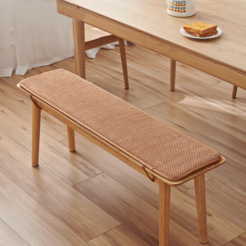 Outdoor-Bankkissen 150x40x5 cm, waschbar, rutschfest, Hellbraun