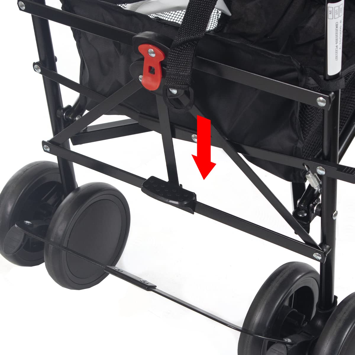 Mobiclinic®, Kinderwagen, Buggy, Elefant, Verstellbare rückenlehne, Doppeltes sicherheitssystem, Abnehmbare räder, Verstellbarer 5-punkt-gurt, Leichter, Grau und schwarz