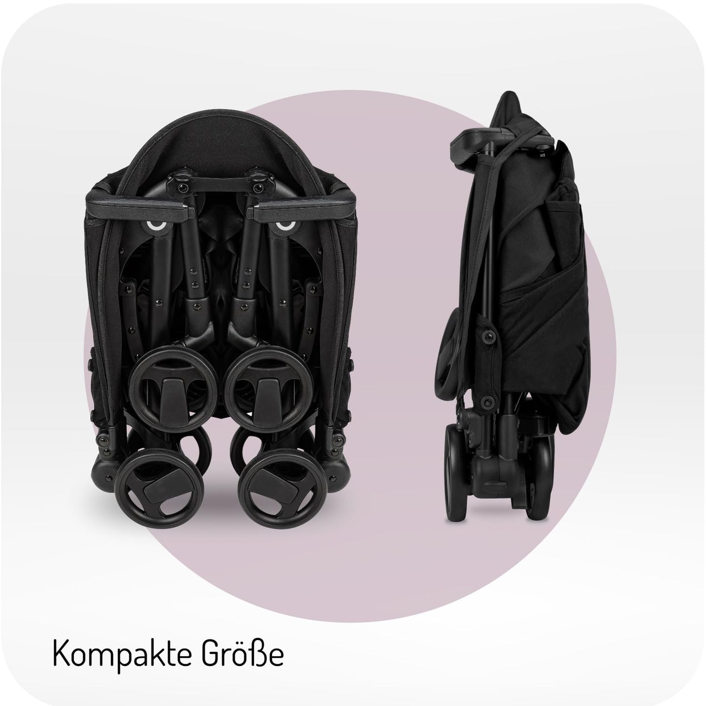 MoMi GRACE leichter Kinderwagen ab 6 Monaten kompakt Buggy mit einem Rucksack zum Tragen passt als Handgepäck faltbarer Reisebuggy 5-Punkt-Gurt