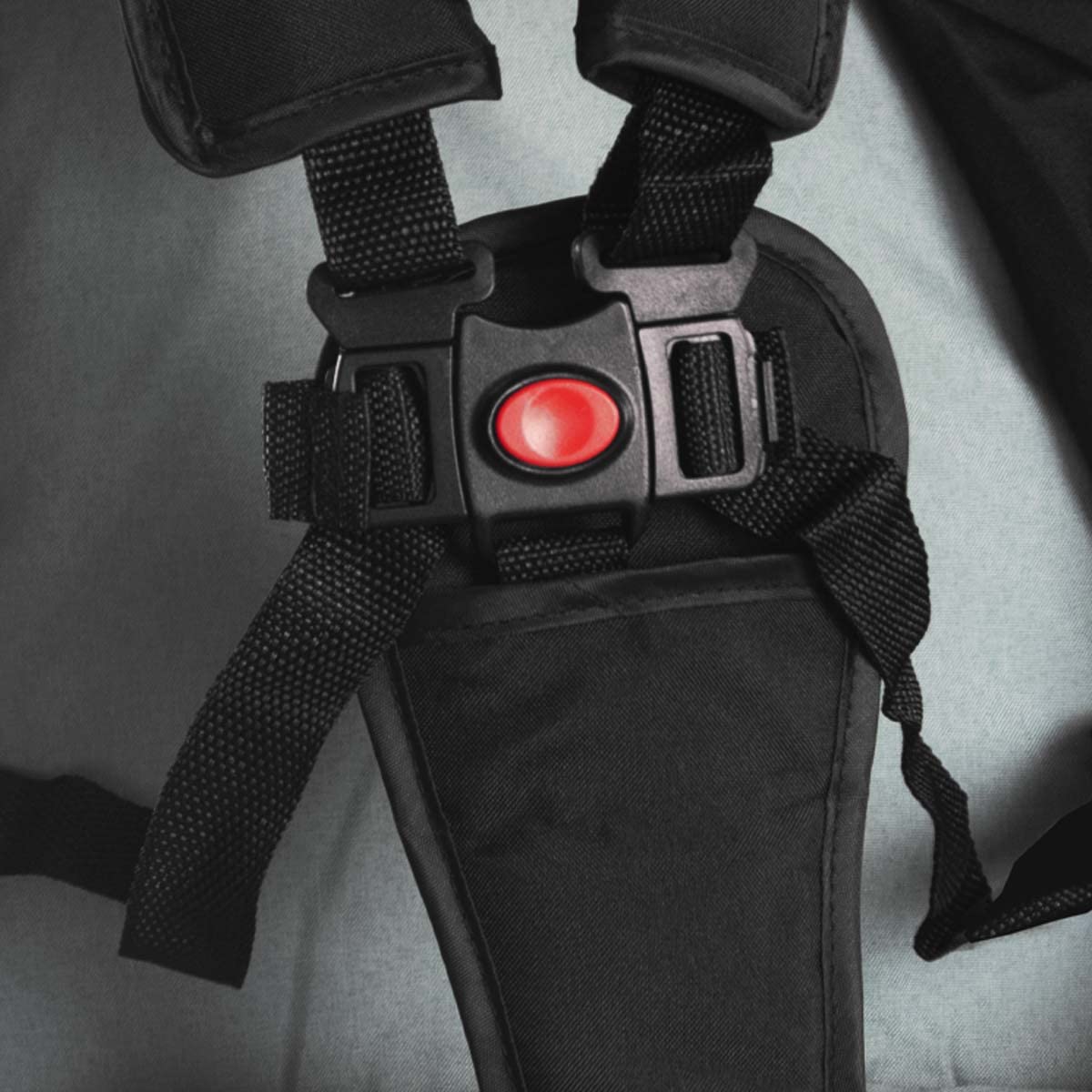 Mobiclinic®, Kinderwagen, Buggy, Elefant, Verstellbare rückenlehne, Doppeltes sicherheitssystem, Abnehmbare räder, Verstellbarer 5-punkt-gurt, Leichter, Grau und schwarz