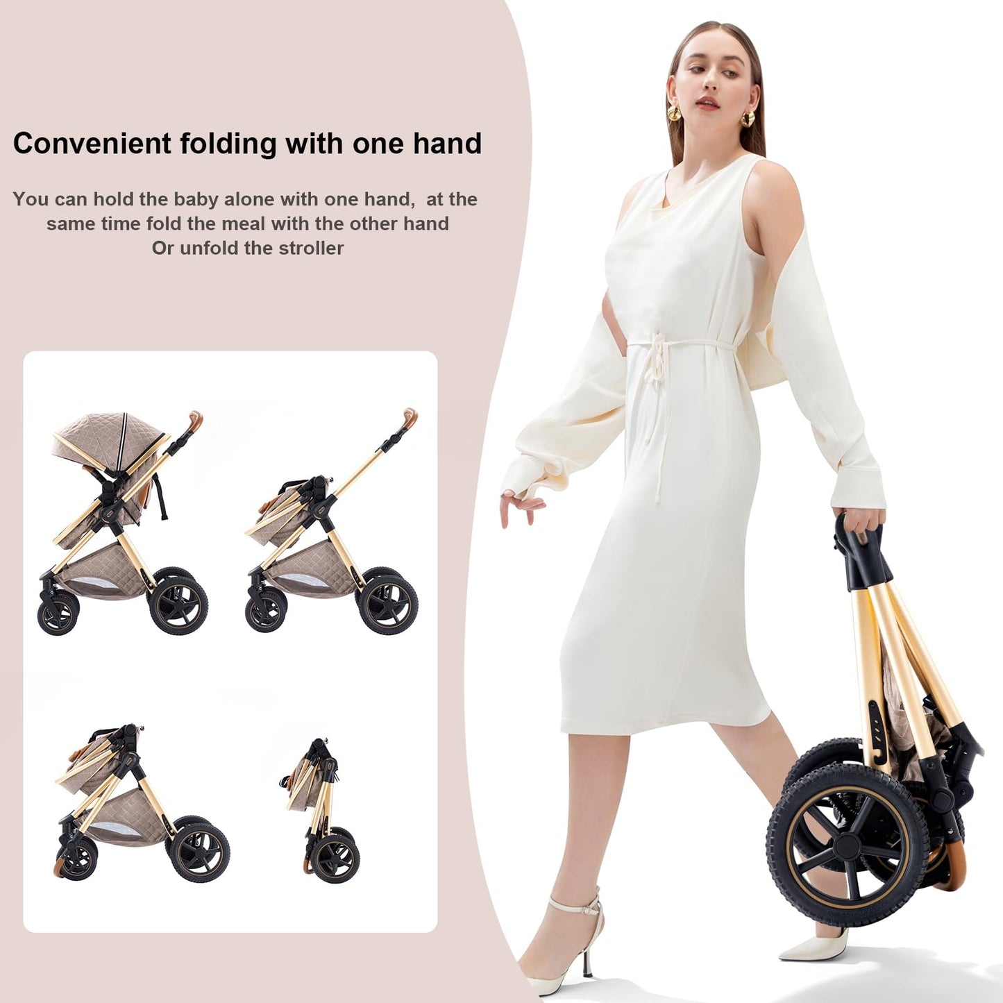 BEBBY 3-in-1 Kinderwagen KombiKinderwagen-Set