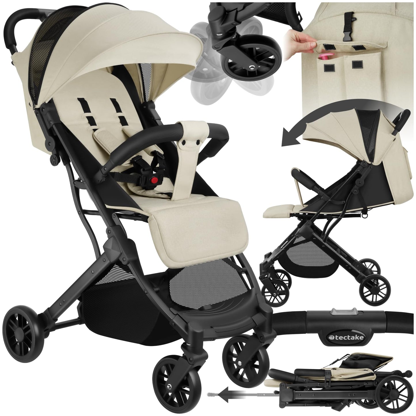 tectake® Buggy Kinderwagen von 0 bis 3 Jahre