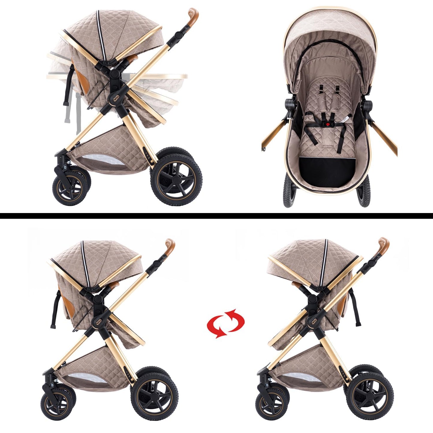 BEBBY 3-in-1 Kinderwagen KombiKinderwagen-Set