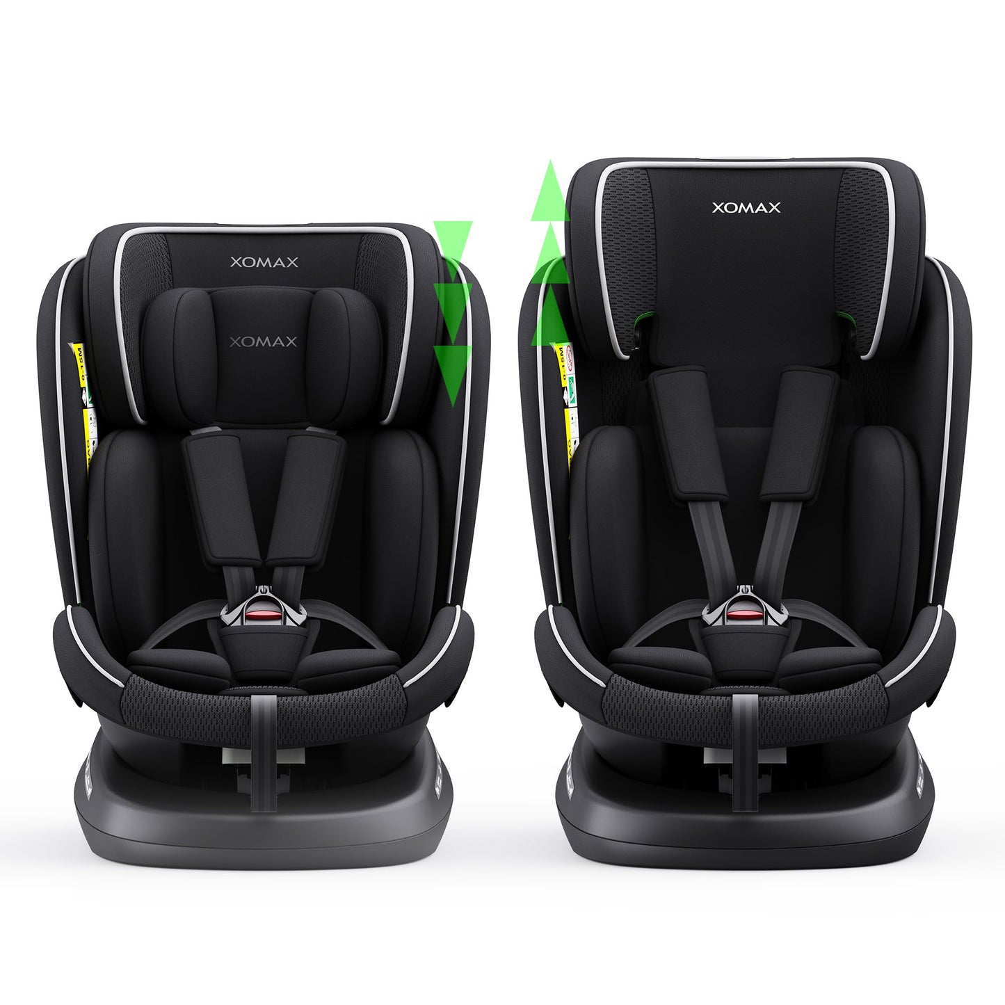 XOMAX 946i Kindersitz drehbar 360° mit ISOFIX, Liegefunktion I mitwachsend I 0-36 kg, 0-12 Jahre, Gruppe 0/1/2/3 I 5-Punkt-Gurt und 3-Punkt-Gurt I Bezug abnehmbar, waschbar I ECE R129