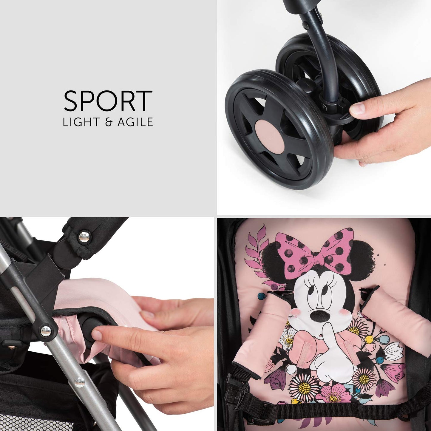 hauck Buggy Sport, Disney Minnie Sweetheart Rosa
