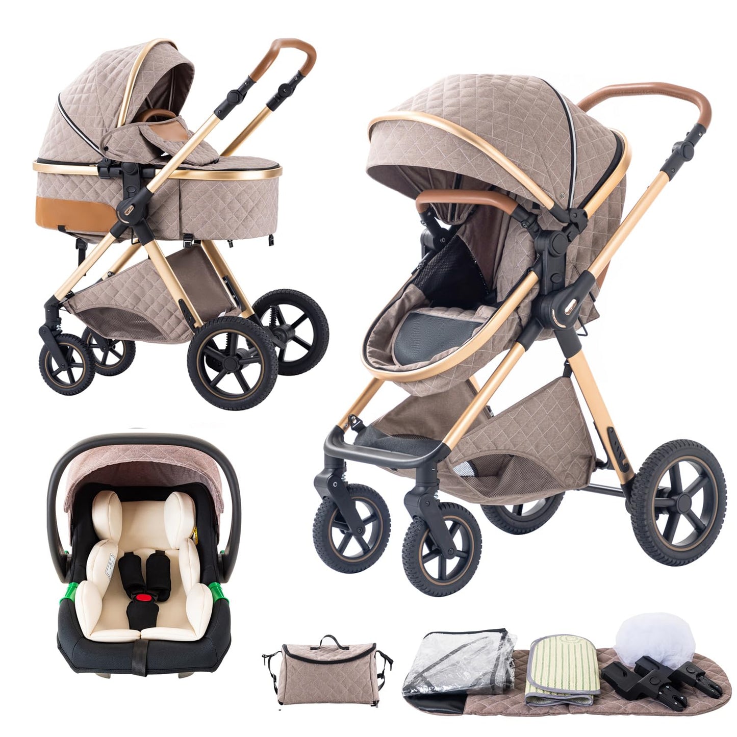 BEBBY 3-in-1 Kinderwagen KombiKinderwagen-Set