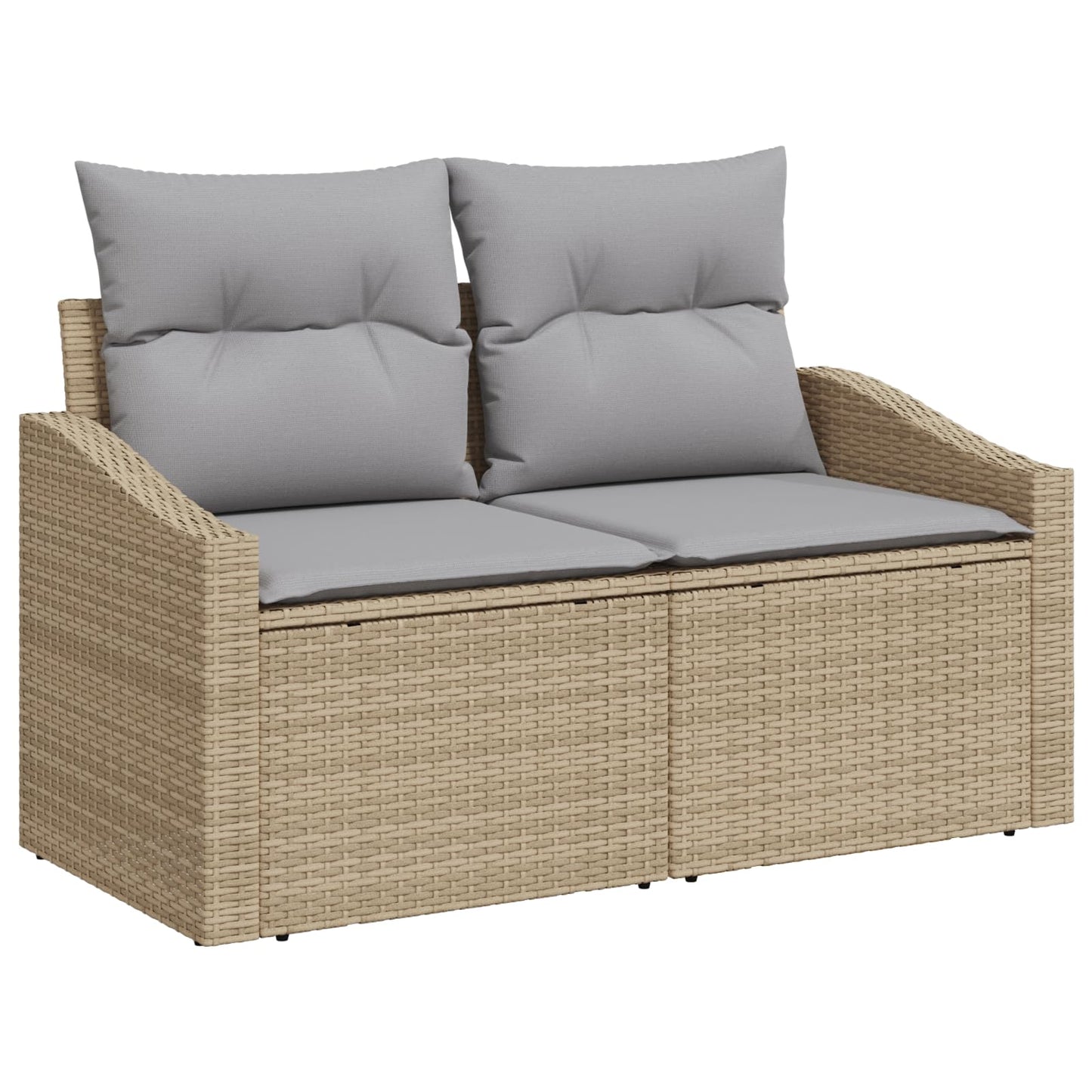 vidaXL 6-teiliges Garten-Sofa-Set, Beige, Poly-Rattan, wasserabweisend.vidaXL 6-teiliges Garten-Sofa-Set, Beige, Poly-Rattan, wasserabweisend.