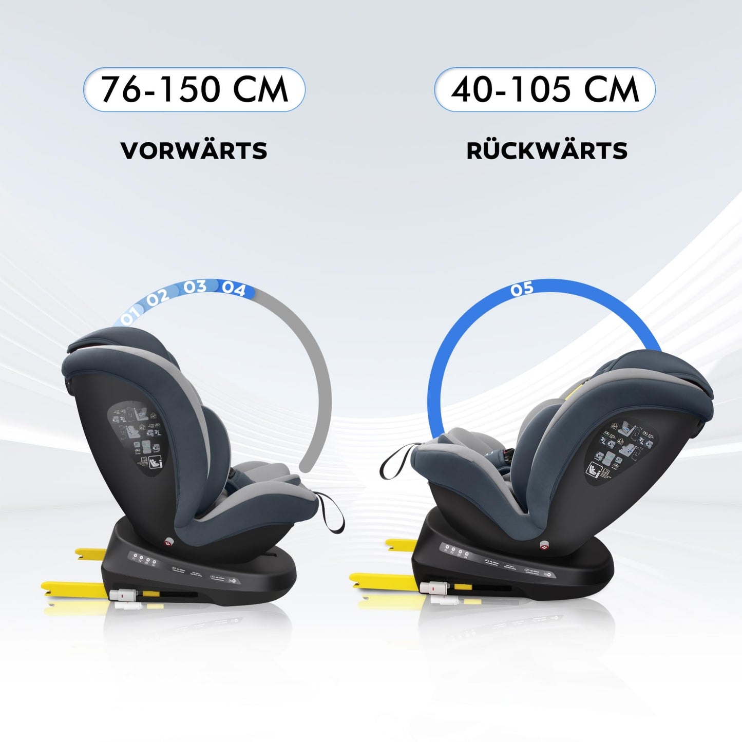 Reecle 360 Drehbar i-Size Kindersitz