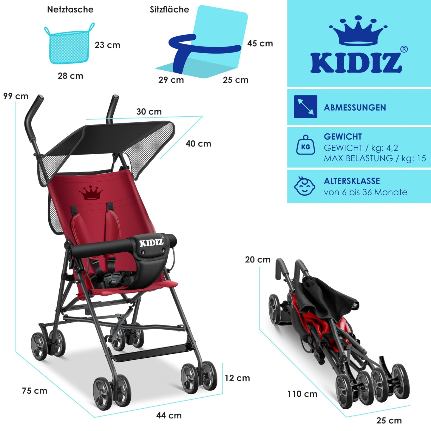 KIDIZ® Kinderwagen CITY Buggy