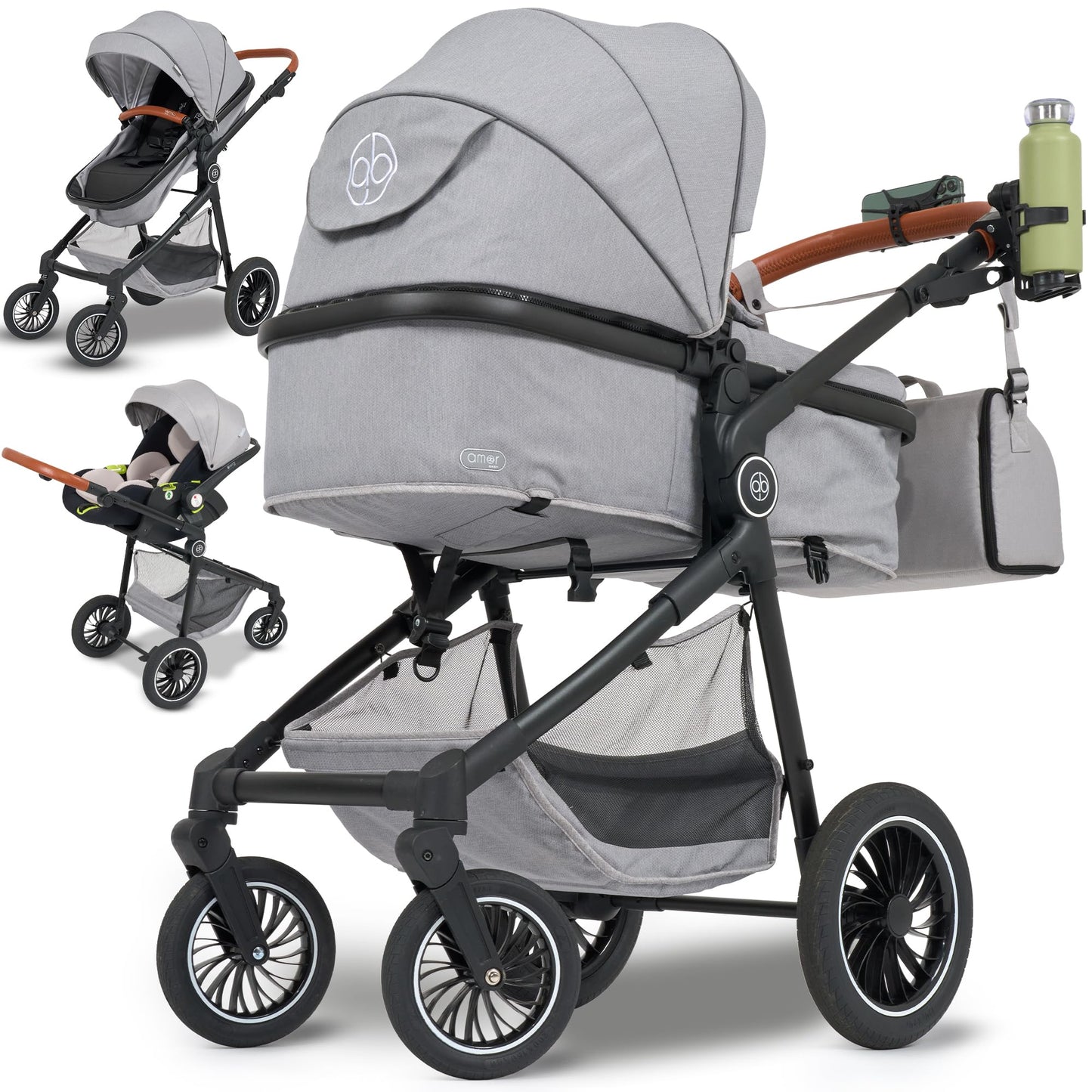 Kinderwagen 3 in 1 mit Babyschale