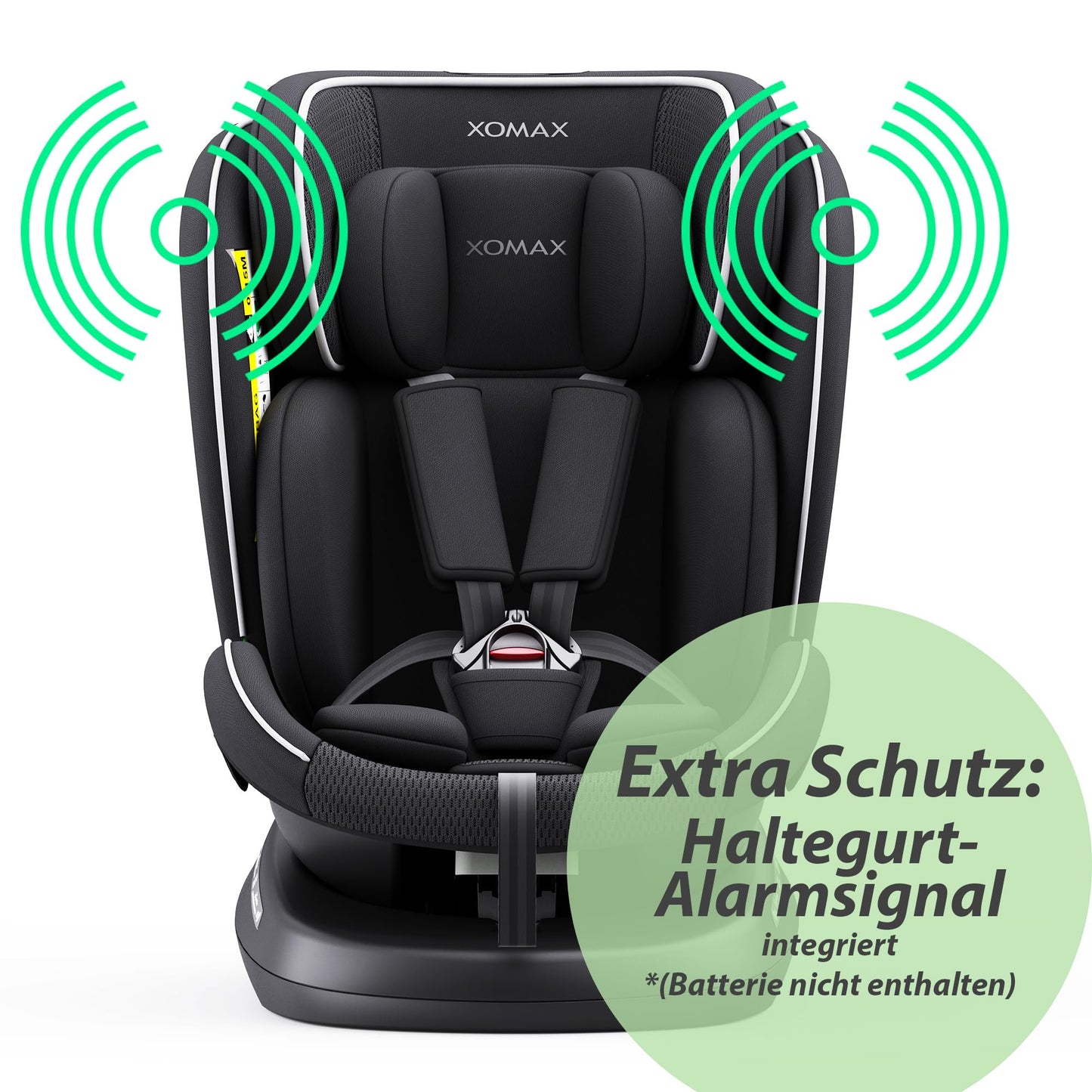 XOMAX 946i Kindersitz drehbar 360° mit ISOFIX, Liegefunktion I mitwachsend I 0-36 kg, 0-12 Jahre, Gruppe 0/1/2/3 I 5-Punkt-Gurt und 3-Punkt-Gurt I Bezug abnehmbar, waschbar I ECE R129