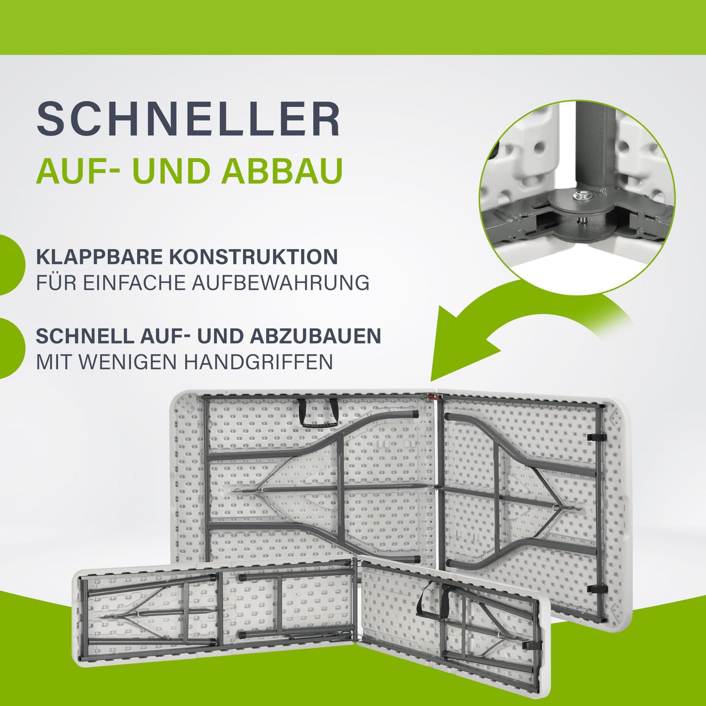 Juskys Bierzeltgarnitur Bayreuth, 3-teilig, klappbar, 2 Bänke & Tisch, 180x70x74 cm.