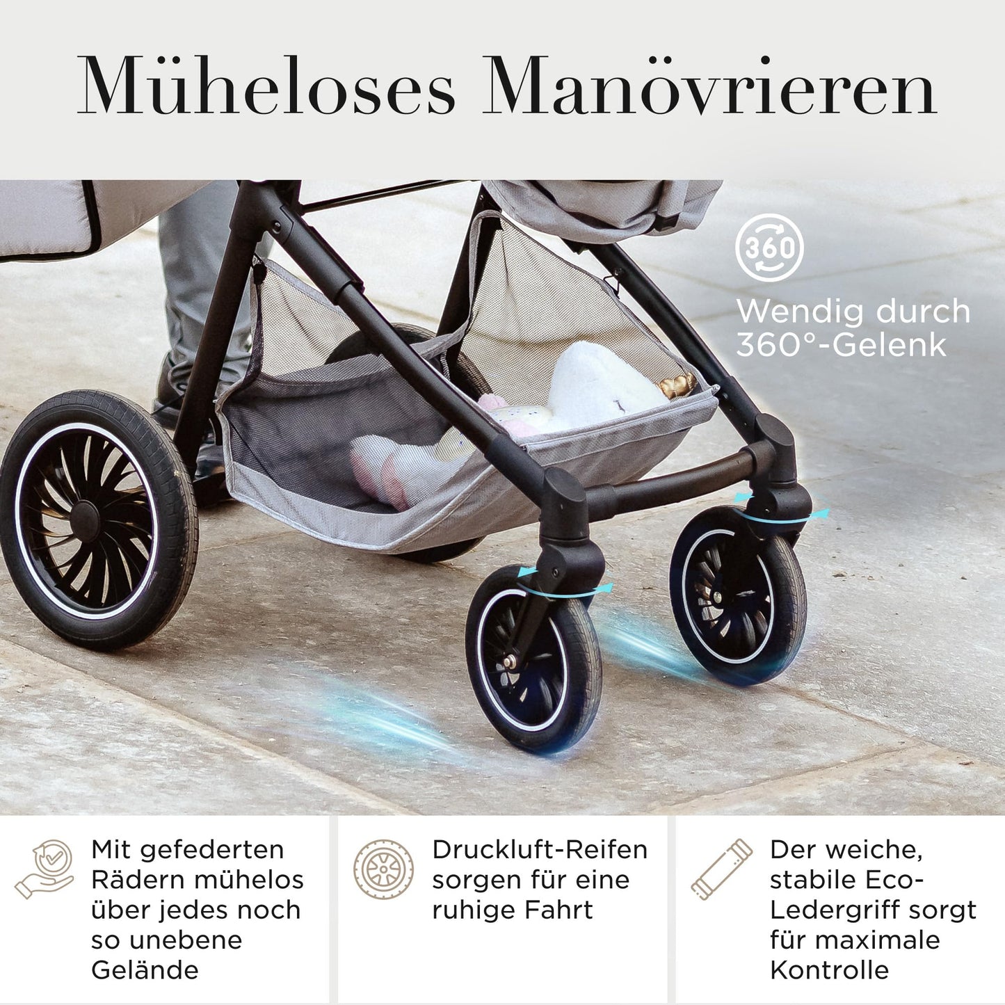 Kinderwagen 3 in 1 mit Babyschale