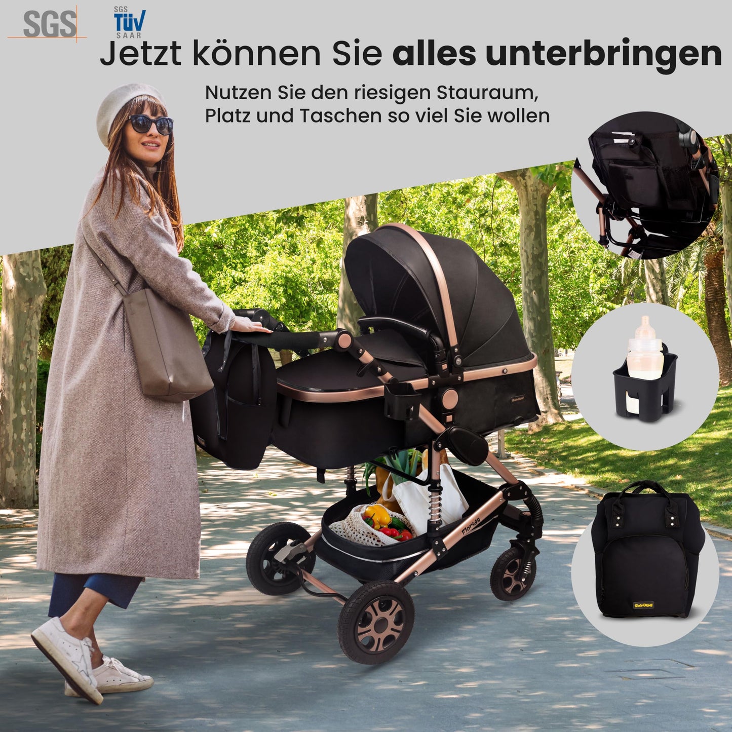 GaGaDumi Florida Kinderwagen 3 in 1