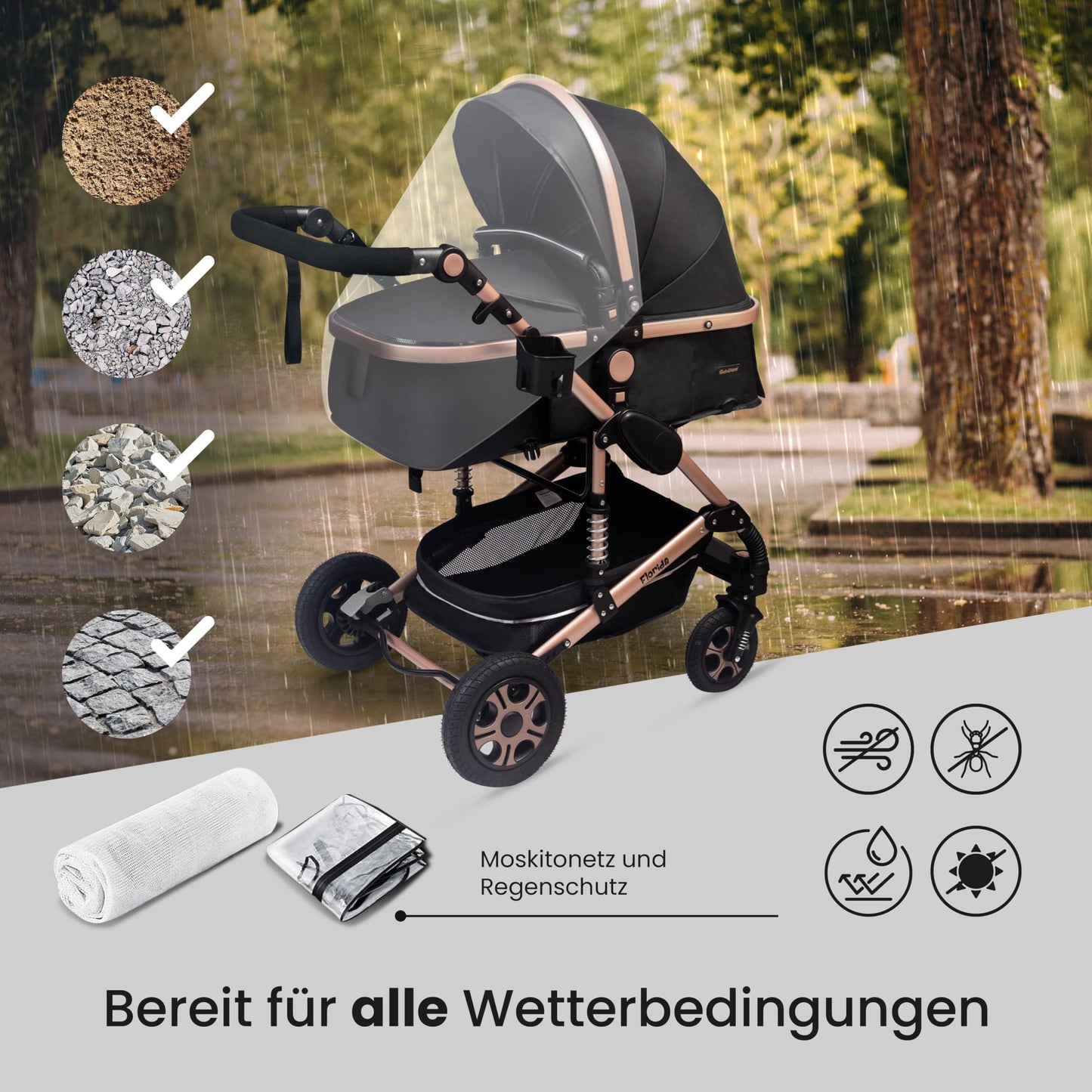 GaGaDumi Florida Kinderwagen 3 in 1