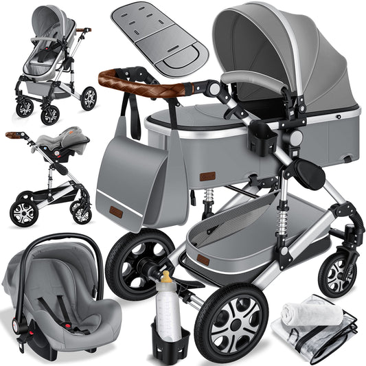 KESSER® Loops 3 in 1 Kinderwagen Kombikinderwagen Komplett-Set